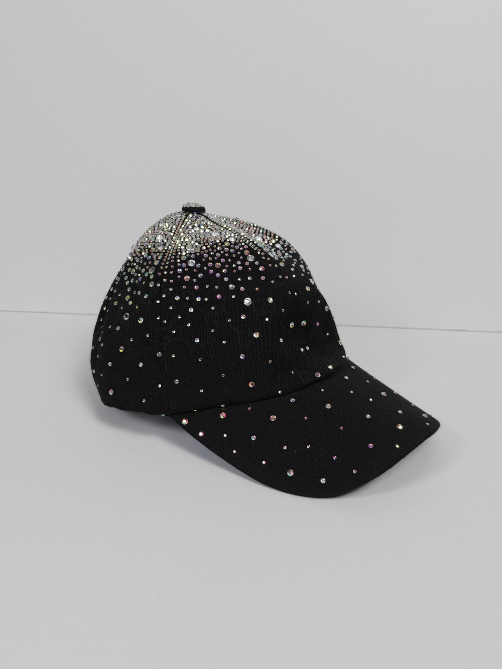 Gucci black monogram gg rhinestone cap - Picture 2 of 6